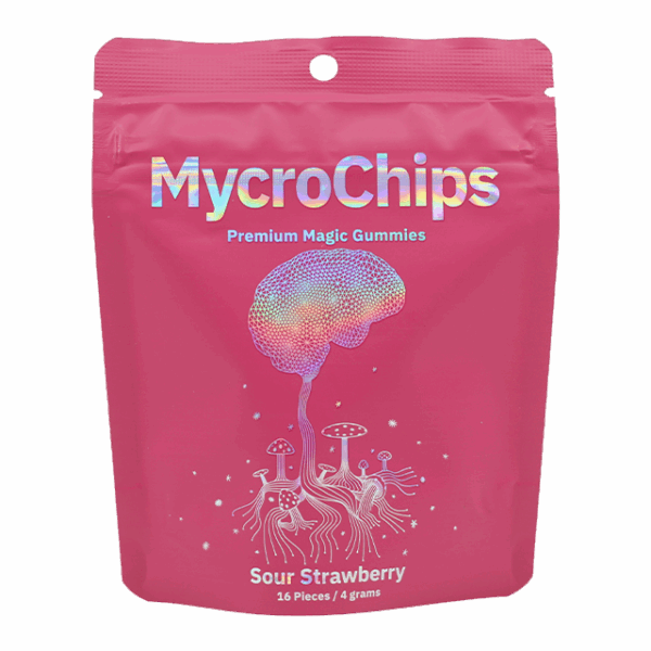 MycroChips Organic Magic Gummies – Sour Strawberry front